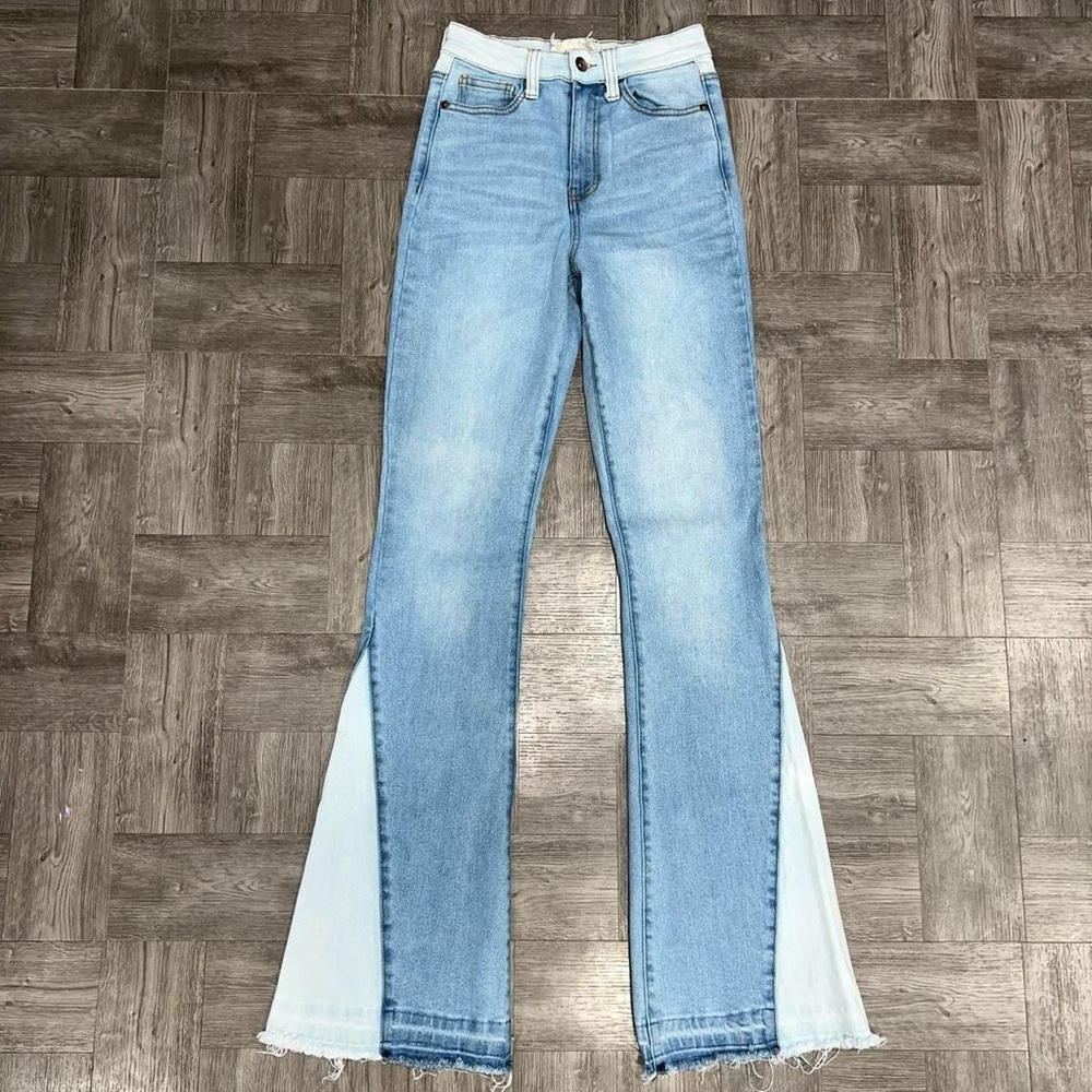 Altard State High Rise Two Tone Flare Jeans Size 1/25